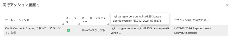 ITオートメーション実行結果